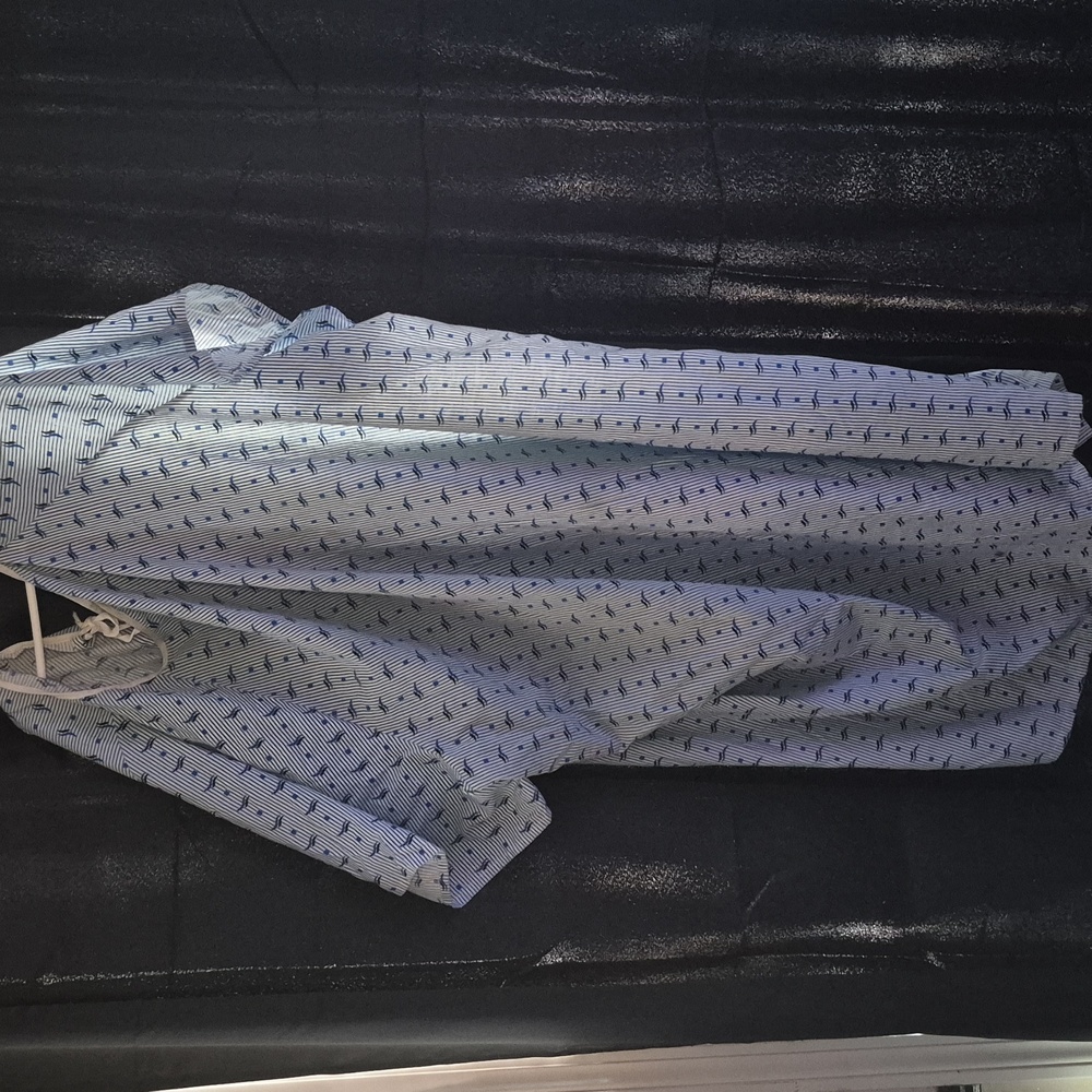 Blue Patterned Hospital Gown Size 10xl